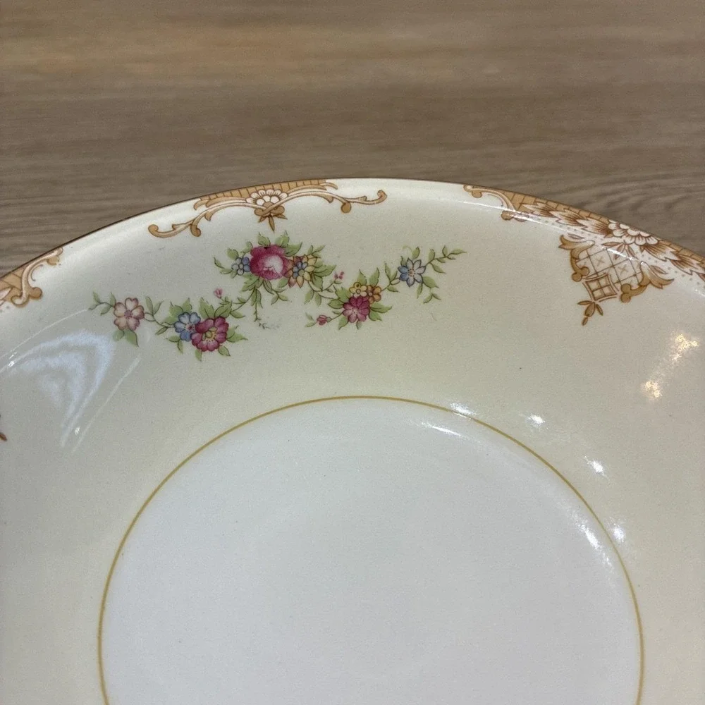 Homer Laughlin Bowls ARISTOCRAT M52N5 Fruit Dessert Set Of 2 Eggshell Nautilus.